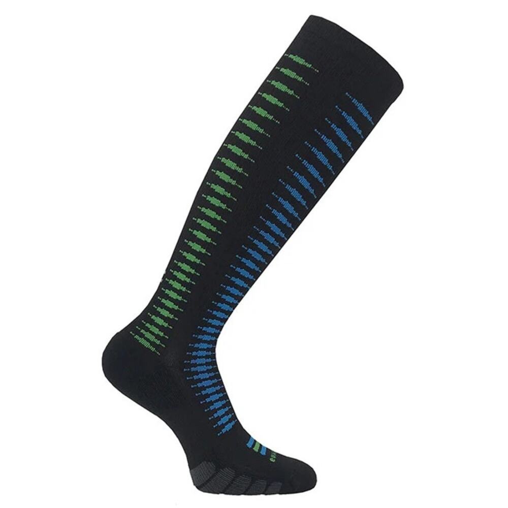 Eurosock Men's Medium Black Graduated Compression Over The Calf Socks U1-7